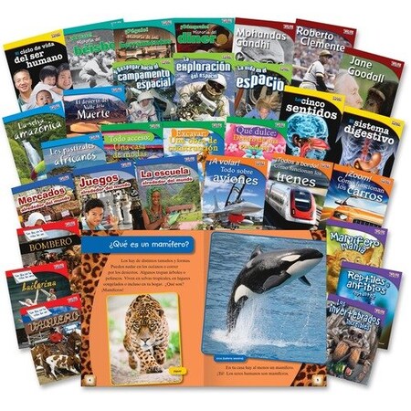 Shell Education Teacher Created Materials Informational Text Set, Spanish, Grade 3, 30 BK/ST, 30PK SHL18388